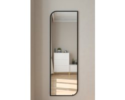Mano Collection - Minty - Zwart 110x40 cm Spiegel over de hele lengte - Moderne wandspiegel voor de woonkamer - Toiletspiegel - badkamerspiegel - make-upspiegel