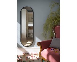 Mano Collection - Naya - Zwart 110x40 cm Spiegel over de hele lengte - Moderne wandspiegel voor de woonkamer - Toiletspiegel - badkamerspiegel - make-upspiegel