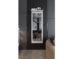Mano Collection - Troy - Wit 150x50 cm Spiegel over de hele lengte - Moderne wandspiegel voor de woonkamer - Toiletspiegel - badkamerspiegel - make-upspiegel