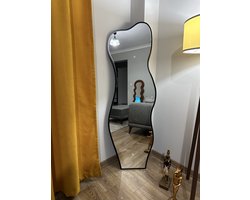 Mano Collection - Versa - Zwart 150x50 cm Spiegel over de hele lengte - Moderne wandspiegel voor de woonkamer - Toiletspiegel - badkamerspiegel - make-upspiegel