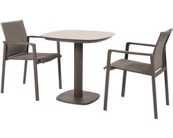 Manolo 75x75x75 cm met 2x Cortina dining stoel terre 4 Seasons Outdoor