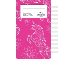 Manuscript Paper: Floral Unicorn A4 Blank Sheet Music Notebook