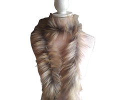 Marabou Naturel 1 meter decoratie fournituren bruin verkleden verkleedkleren bont bont strip pluche plume plumage knutselen kleding naaien art lint bontstrip strip bontje thuis decor creatief slinger strook