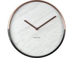 Marble Delight wandklok koper / wit - Karlsson