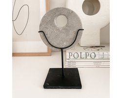Marble stone grijs | Op standaard | Ornament op voet