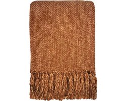 Marble terracotta red throw