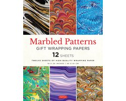 Marbled Patterns Gift Wrapping Papers - 12 sheets