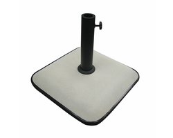 Marbueno Parasol Basis Beton 45X45X7,3 cm 25KG Wit Tuin, Zwembad en Terras 10459