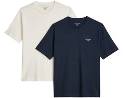 Marc O Polo DENIM T-shirt T-Shirt Logo Print Double Pack Set van 2