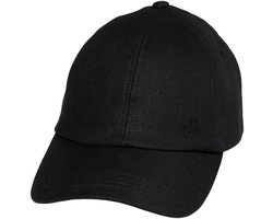 Marc O'Polo cap Woven Cap Black zwart