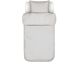 MARC O'POLO Classic Fine Stripe Dekbedovertrek Antraciet - Eenpersoons – 140x200/220 cm