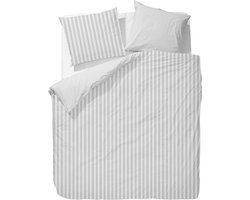 Marc O'Polo Classic Stripe Dekbedovertrek - 150x210 + 50x60 cm - Silver