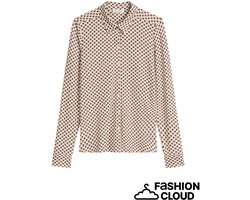 marc o'polo - Dames t-shirt - Maat M - Vrouwen - Bruin - Viscose