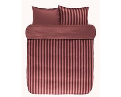 Marc O'Polo dekbedovertrek Classic Stripe warm earth - lits jumeaux XL (260x200/220 cm incl. 2 slopen)