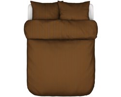 Marc O'Polo Dekbedovertrek Mulji Toffee Brown - 260x200/220 cm - 100% katoensatijn - incl. instopstrook