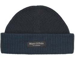 Marc O'Polo dop Knitted Beanie Dark Navy donkerblauw