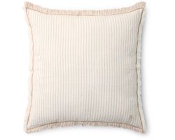 MARC O'POLO Fine Stripe Sierkussen Dark Sand - 50x50 cm