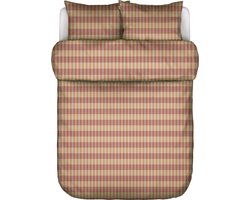 Marc O'Polo Hillan Dekbedovertrek Biologisch Katoenflanel Dark coral - Tweepersoons – 200x200/220 cm