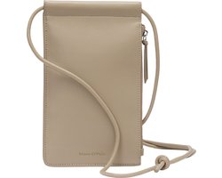 Marc O'Polo Leren Telefoontasje Schoudertas Carmen Cellphone Bag Frosty Sand Beige
