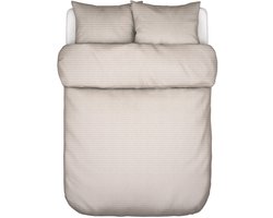 Marc O'Polo Loke Dekbedovertrek Biologisch Katoensatijn Oatmeal - Tweepersoons – 200x200/220 cm