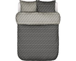 Marc O'Polo Monogram Dekbedovertrek Biologisch Katoensatijn Zwart - Lits-Jumeaux - 240x200/220 cm
