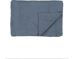 Marc O'Polo Nordic Knit Plaid Smoke blue - 130x170 cm