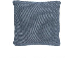 MARC O'POLO Nordic Knit Sierkussen Smoke blue - 50x50 cm