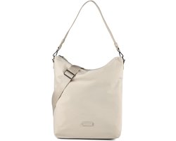 Marc O'Polo schoudertas Amelie Hobo Bag Grey Silk crème