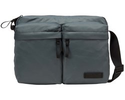 Marc O'Polo schoudertas met laptopvak Toby Business Bag Skipping Stone blauwgrijs