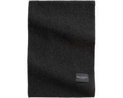 Marc O'Polo sjaal Knitted Scarf Dark Grey Melange donkergrijs