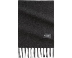 Marc O'Polo sjaal Woven Scarf Dark Grey Melange donkergrijs