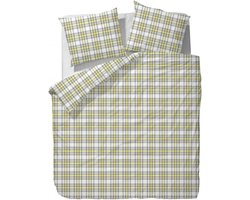 Marc O'Polo Sunrise Check Dekbedovertrek - 150x210 + 50x60 cm - White