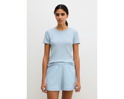 MARC O’POLO T-shirt geribde katoen blauw small