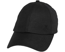 Marc O'Polo Woven Linen Cap Black Zwart