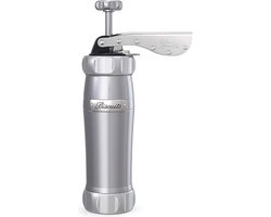 Marcato Atlas Deluxe koekjesmaker Koekjespers Met 20 sjablonen aluminium - Zilver