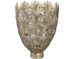 Marcella Gold metal LED light leaves design round