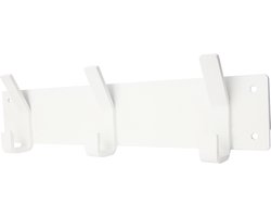 Marcellis - Kapstok - Wandkapstok met 3 haken + schroefset - staal - 40cm bij 12cm - mat wit - T1