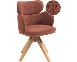 MARCY - Eetkamerstoel - Oranje - Bouclé