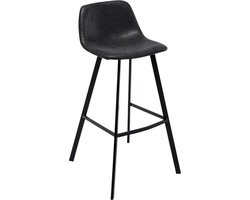Maret barkruk zwart kunstleder 80cm