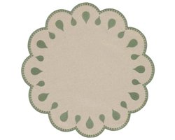 Mariaida Home - Placemat Gotas geborduurd green 40cm - Placemats