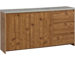 Maribo|Dressoir met 2 deuren en 3 laden in MDF Nature