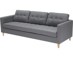 Marino bank 3 persoons stof grijs.