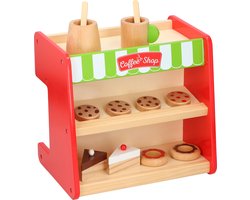 Marionette Wooden Toys - Speelgoed Koffiezetapparaat en Winkel - Houten Set 2-in-1