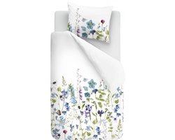 Marjolein Bastin Blue Garden dekbedovertrek - Eenpersoons - 140 x 200/220 cm - Blauw