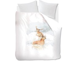 Marjolein Bastin Deerly Dekbedovertrek - Flanel - Tweepersoons - 200x200/220 cm - Grijs