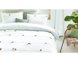 Marjolein Bastin gathering dekbedovertrek - Tweepersoons - 200 x 200/220 cm - Naturel