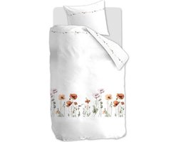 Marjolein Bastin Poppies dekbedovertrek - Eenpersoons - 140x200/220 - Rood