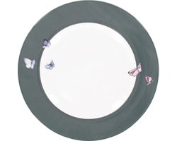Marjolein Bastin Sketch of Nature - Bord met Grijze Rand - Ø 30 cm - Wit