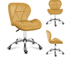 Mark Adler Future 3.0 Bureaustoel – Mosterdgeel – Velours – Ergonomisch – Met Wielen – Max. 130 kg