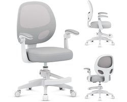 Mark Adler Junior 3.1 Kinderbureaustoel – Ergonomische Draaistoel voor Kinderen - Verstelbaar & Comfortabel - Grijs